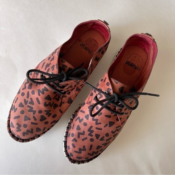 Women's Tessa Goat Milled Leather Maruti Pink and Black Shoes size 8 - Picture 7 of 8